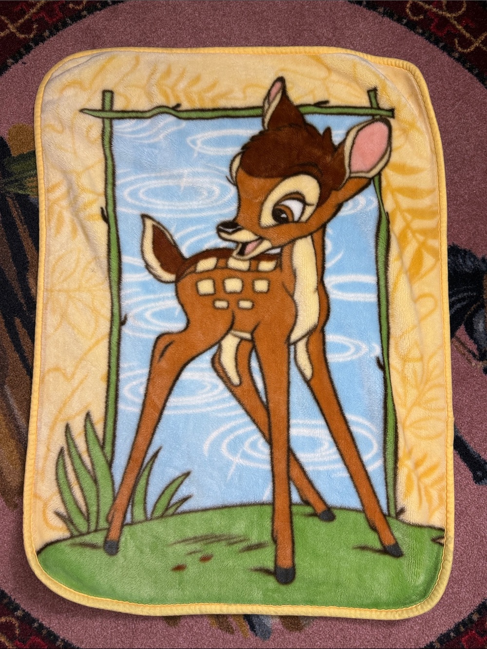 Vintage Disney Bambi Baby Blanket